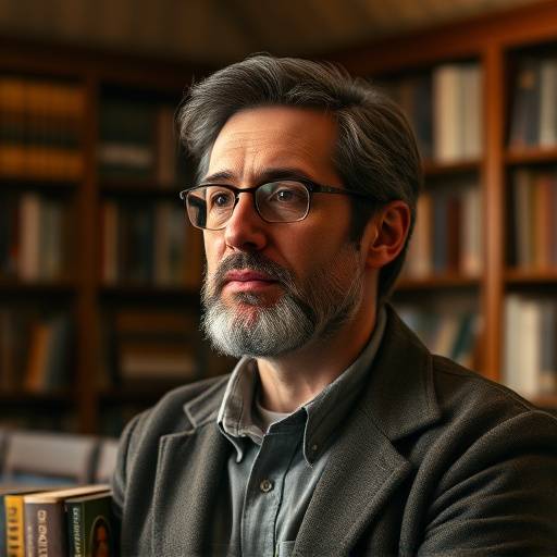 Portrait de Gabriel Dubois, professeur d'histoire du th√©√¢tre et dramaturgie.
